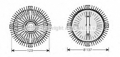 AVA QUALITY COOLING fdc445 -  Сцепление, вентилятор радиатора